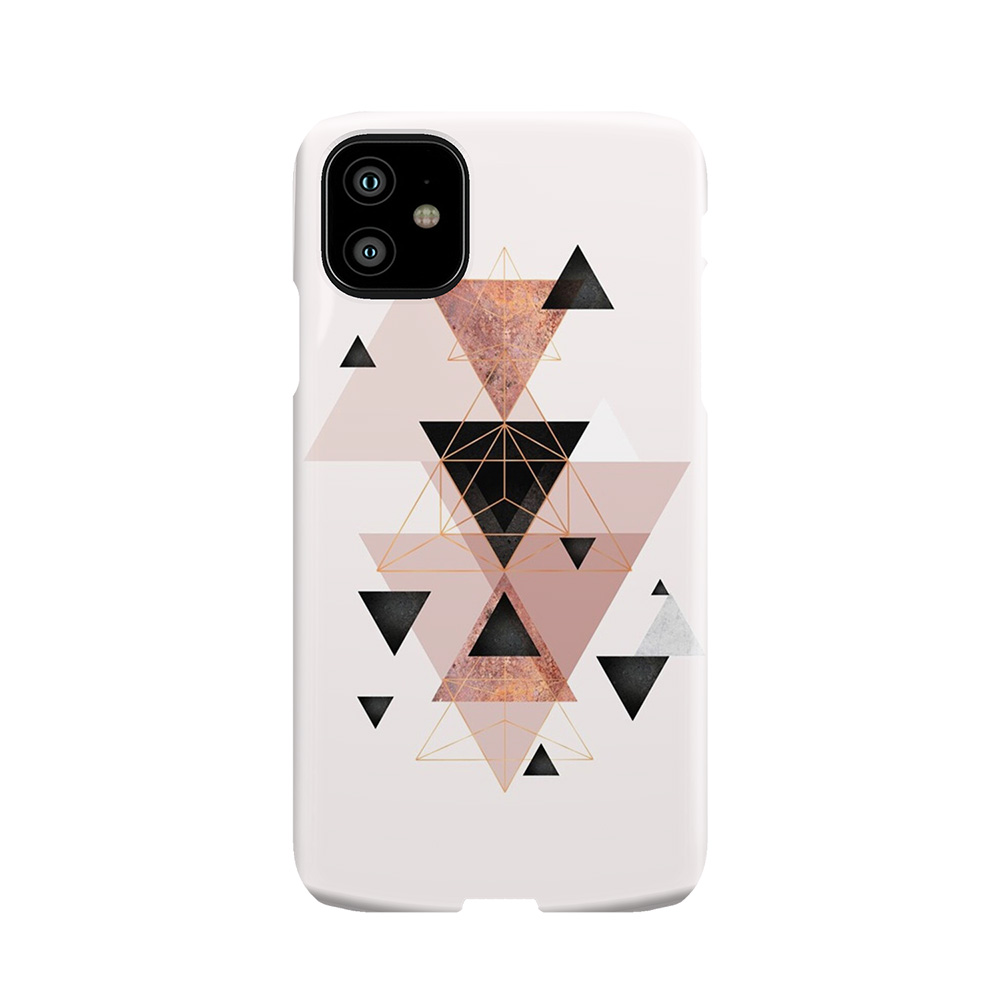 Geometric Triangles In Blush And Rose Gold Phone Case
