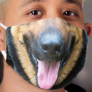 German Shepherd Dog Cute Face Design Cloth Face Mask