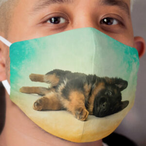 German Shepherd Puppy Cloth Face Mask