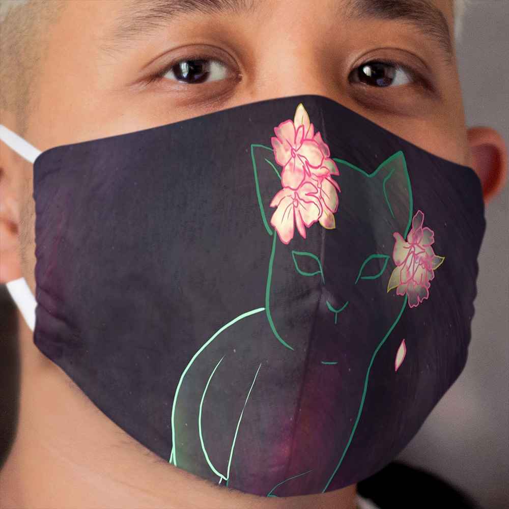 Ghost kitten Cloth Face Mask