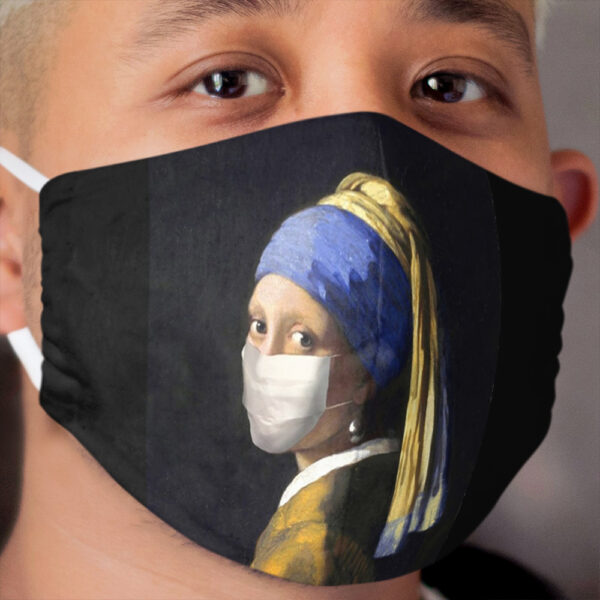 Girl with a Pearl Corona version Cloth Face Mask