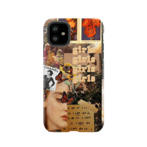 Girls Art Collage Style Tough Phone Case