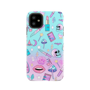 Girly Pastel Witch Goth Pattern Tough Phone Case