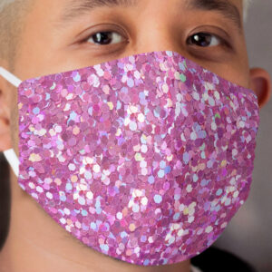 Girly, Shimmery, glistening, fabulous Pink sequin design - A Fan Fave! Cloth Face Mask
