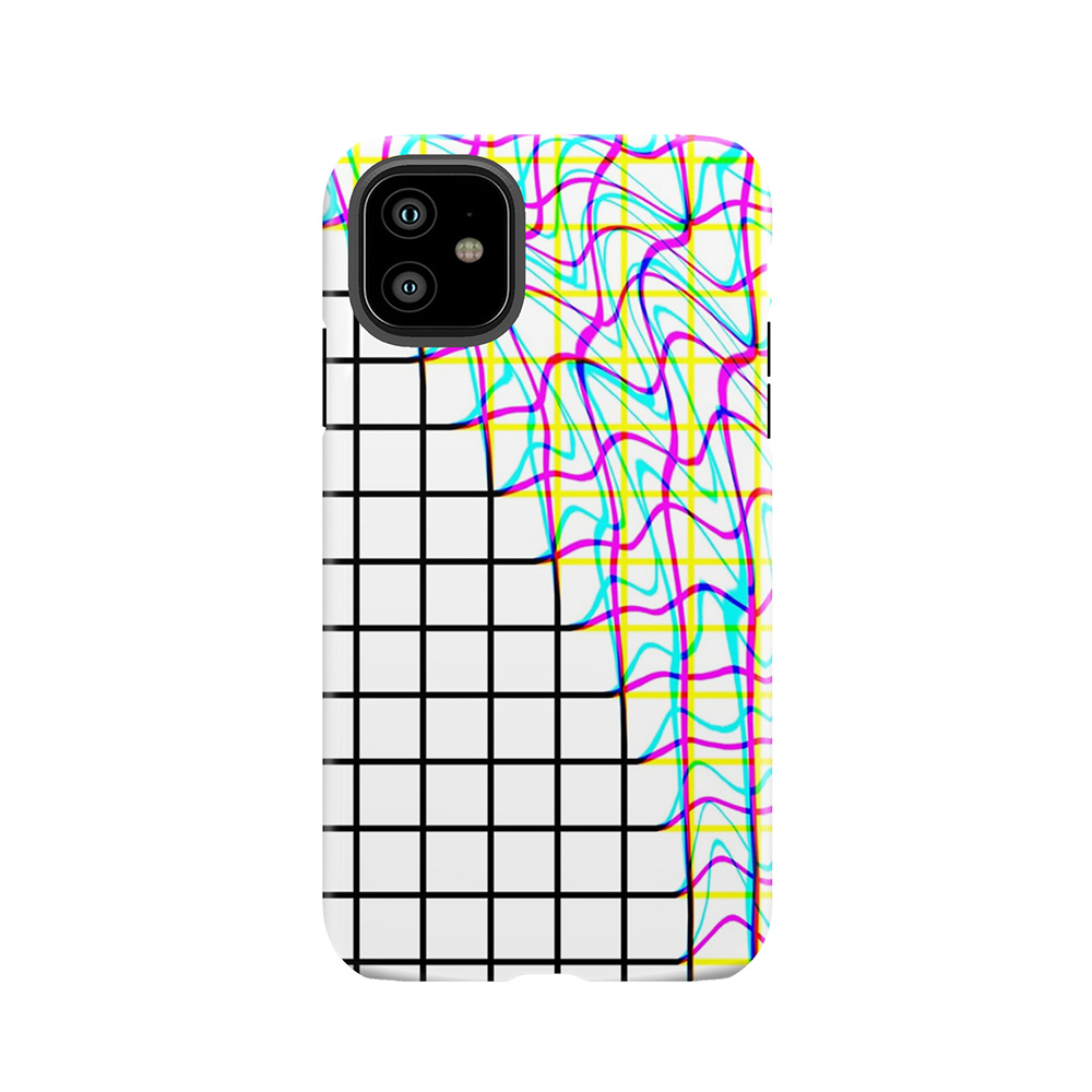 Glitch Grid Tough Phone Case