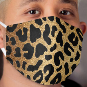 Glitter Leopard Cloth Face Mask