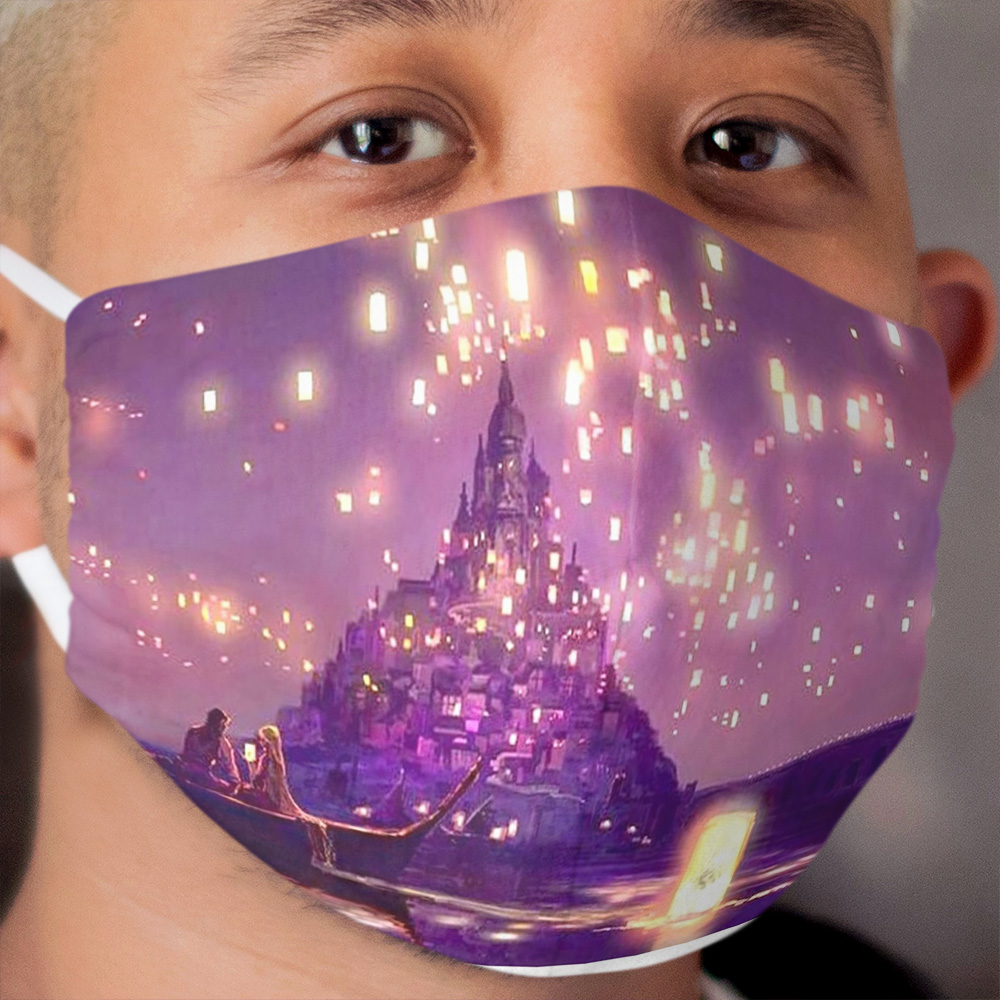 Glowing Castle Print Cloth Face Mask