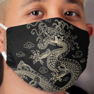 Gold Dragon Cloth Face Mask
