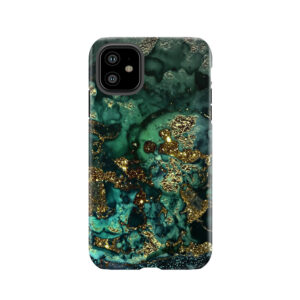 Gold Indigo Malachite Marble Tough Phone Case