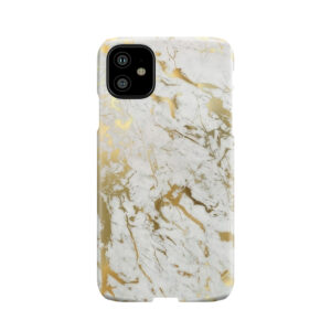 Gold Marble On White (Original Height Quality Print) Phone Case