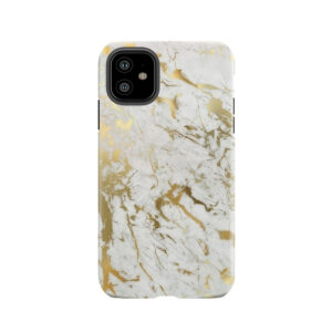 Gold Marble On White (Original Height Quality Print) Tough Phone Case