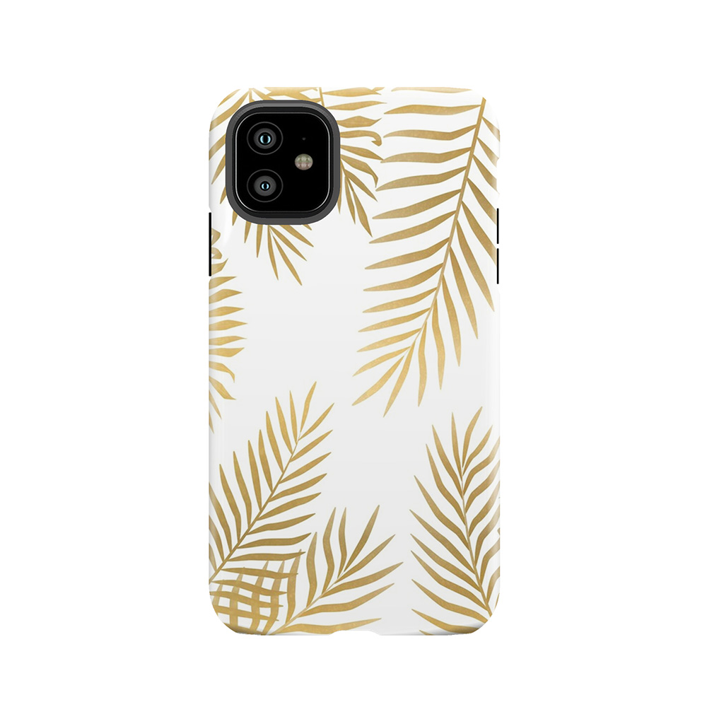 Gold Palm Leaves Tough Phone Case