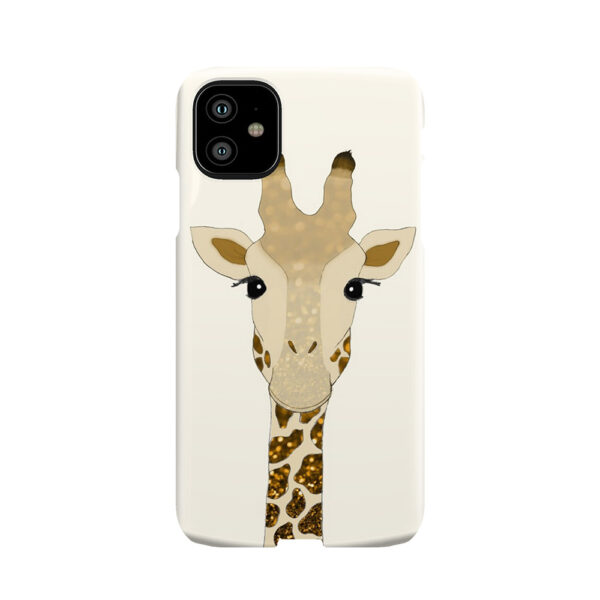 Golden Glitter Giraffe Phone Case