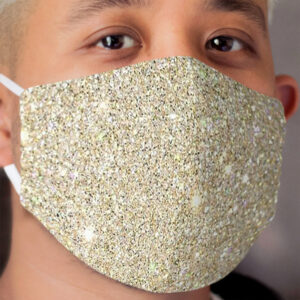Golden Glitter Pattern Cloth Face Mask