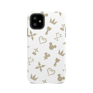 Golden Kingdom Hearts Symbols Tough Phone Case