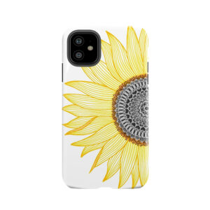 Golden Mandala Sunflower Tough Phone Case