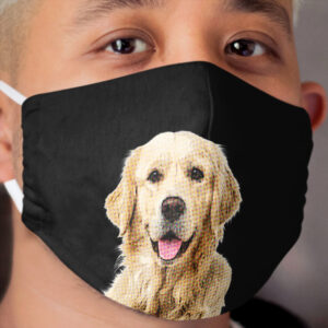 golden retriever face art labrador Cloth Face Mask
