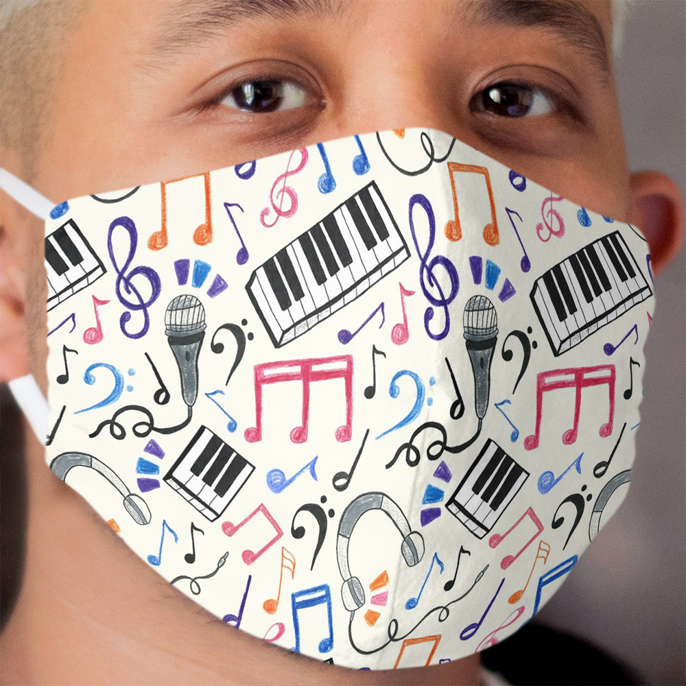 Good Beats - Music Notes & Symbols Cloth Face Mask