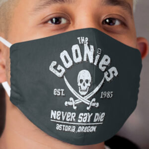 Goonies Never Say Die Distressed Vintage Retro 80s Cloth Face Mask