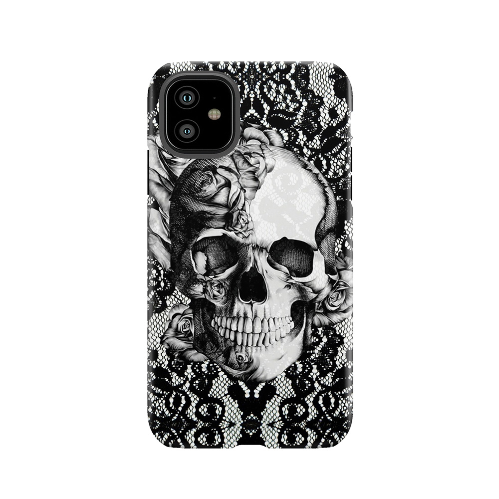 Gothic Lace Skull Tough Phone Case