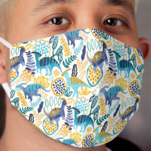 Gouache Parasaurolophuses Cloth Face Mask