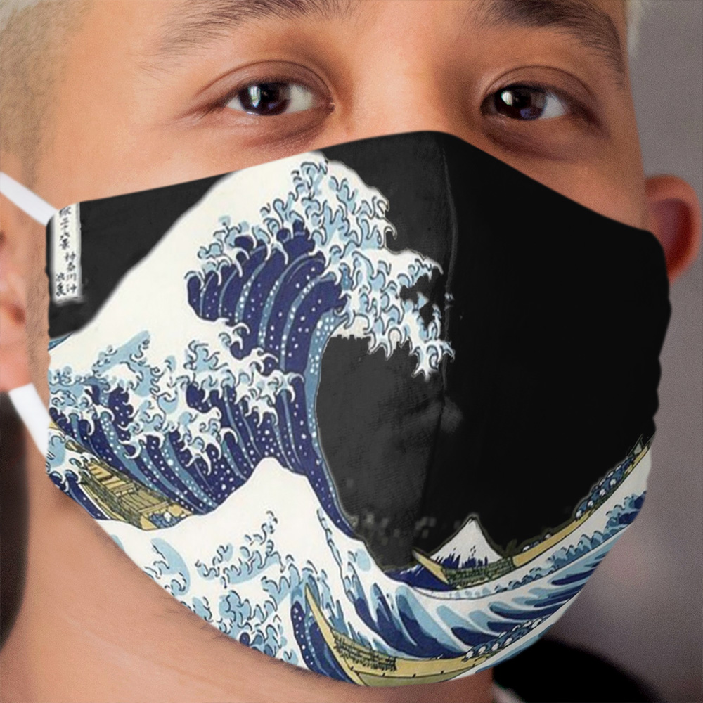 Great Wave Off Kanagawa Hokusai Wave Meaning, Japanese Wave Cloth Face Mask