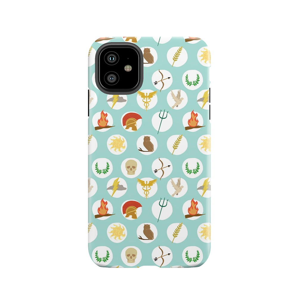 Greek Gods Mythology Repeat Pattern - Percy Jackson Inspired Tough Phone Case