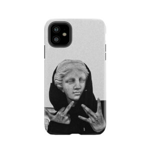 Greek Statue Wearing Hoodie Tough Phone Case