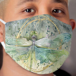 Green Dragonfly Cloth Face Mask