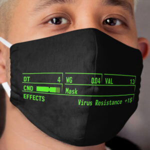 Green Fallout Cloth Face Mask