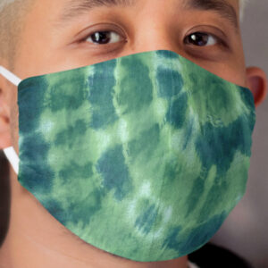 Green on Green Tie Dye Cloth Face Mask