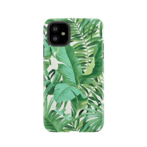 Green Tropical Leaves Ii Tough Phone Case