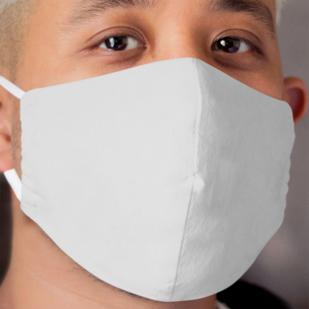 Grey Plain Solid Just Gray Cloth Face Mask