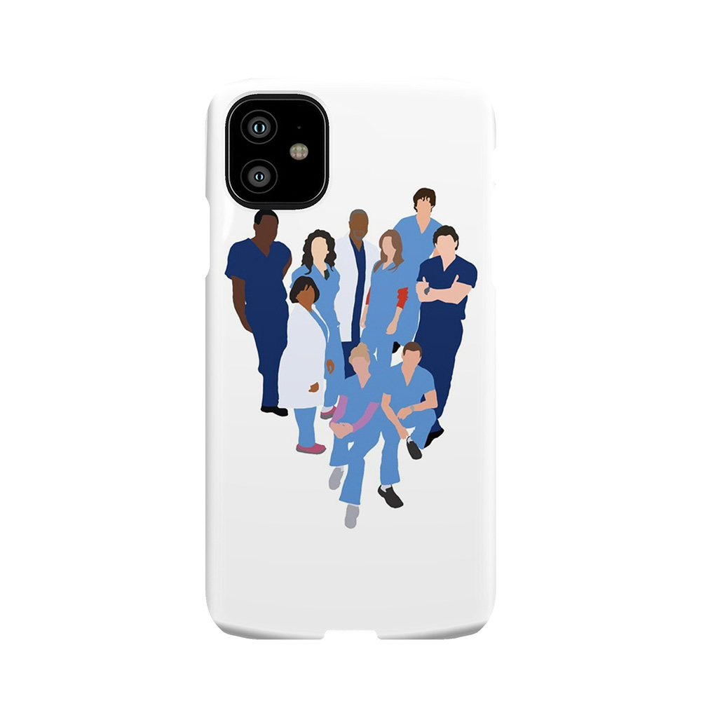 Greys Anatomy Character Silhouette Phone Case