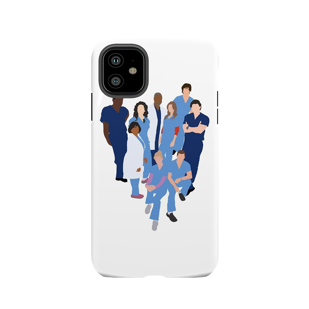Greys Anatomy Character Silhouette Tough Phone Case