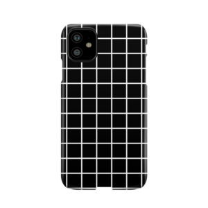 Grid Line Iphone 6 | White On Black Phone Case