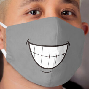 Grinning Cartoon Mouth Cloth Face Mask