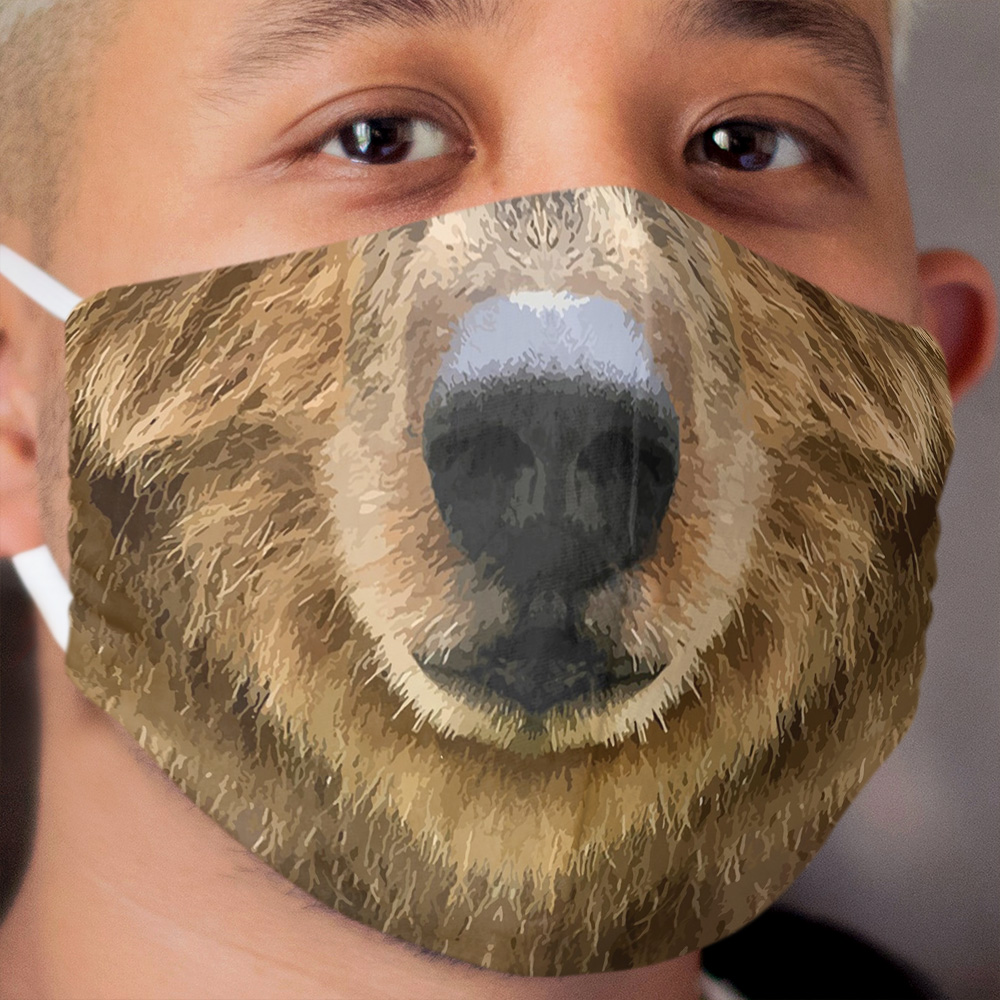 Grizzly Bear Cloth Face Mask 2