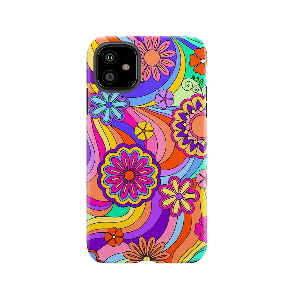Groovy Psychedelic Flower Power Tough Phone Case