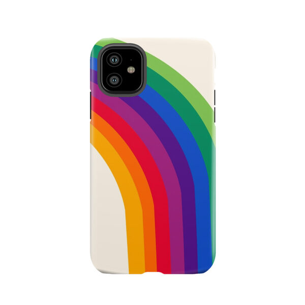 Groovy - Rainbow 70S 1970S Style Retro Throwback Minimal Happy Hippie Art Decor Tough Phone Case