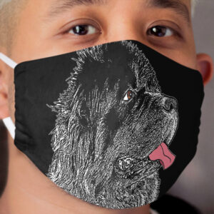 Grunge Newfie Cloth Face Mask