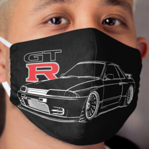 GTR R32 Skyline Godzilla Line Graphic Racing Cloth Face Mask
