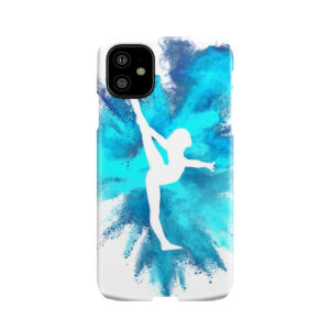 Gymnast Silhouette - Blue Explosion Phone Case