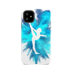 Gymnast Silhouette - Blue Explosion Tough Phone Case