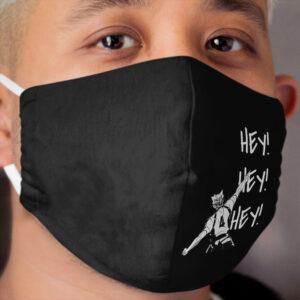 Haikyuu!,Bokuto, Fukudorani's Ace, Hey Hey Hey, White Text Cloth Face Mask
