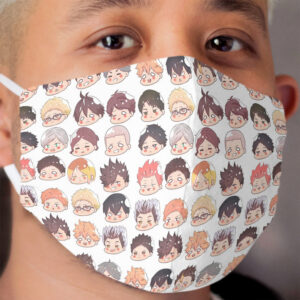 Haikyuu chibi heads Cloth Face Mask