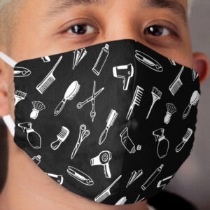 Hairdresser Hairstylist Theme Pattern Cloth Face Mask