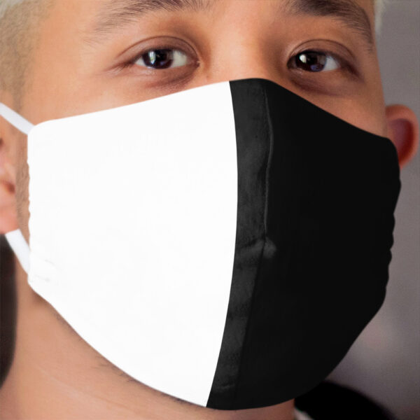 half white half black Cloth Face Mask - Chief T-shirt