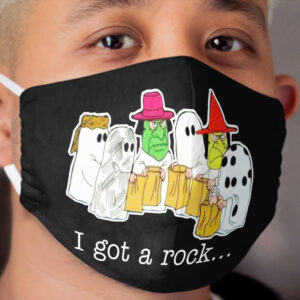Halloween Charlie and gang - I got a rock Cloth Face Mask