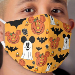 Halloween Mouse Orange Cloth Face Mask